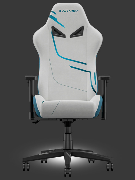 Премиум игровое кресло тканевое KARNOX HERO Genie Edition голубой акцент